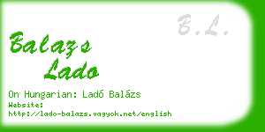 balazs lado business card