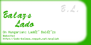 balazs lado business card